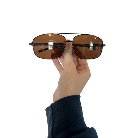 Sungait Sunglasses mod. 2458 Dark Gray Polarized  Rectangle Metal Shades - Picture 1 of 7